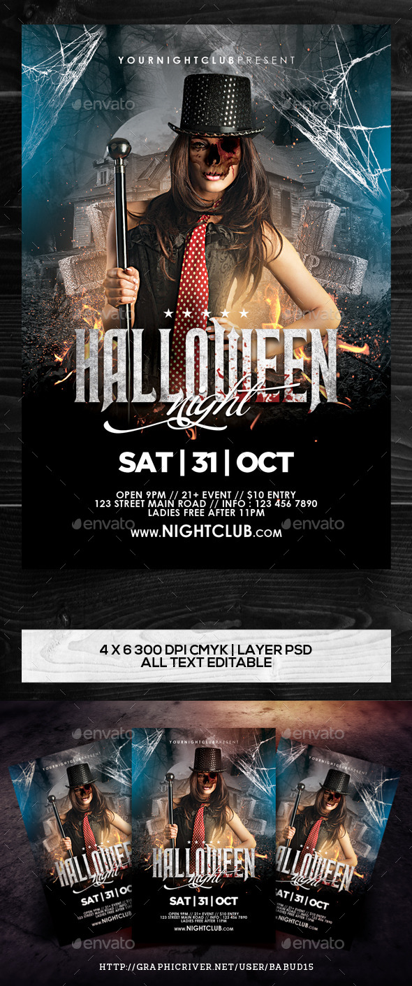 Halloween Night Flyer Template - Events Flyers