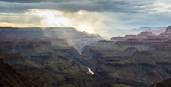 Grand Canyon Rain Sunset alt