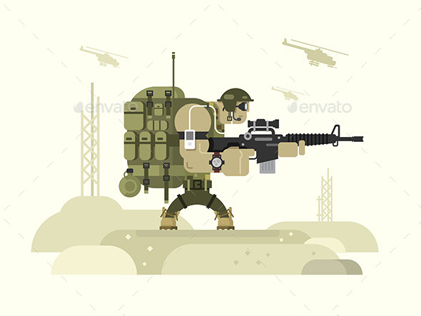 Character Military Peacekeeper - People Characters