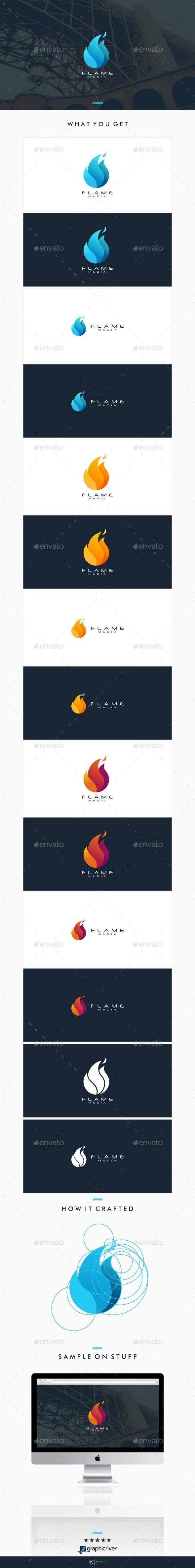 Flame Media Logo - Symbols Logo Templates