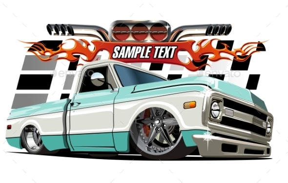 Cartoon Lowrider - Man-made Objects Objects