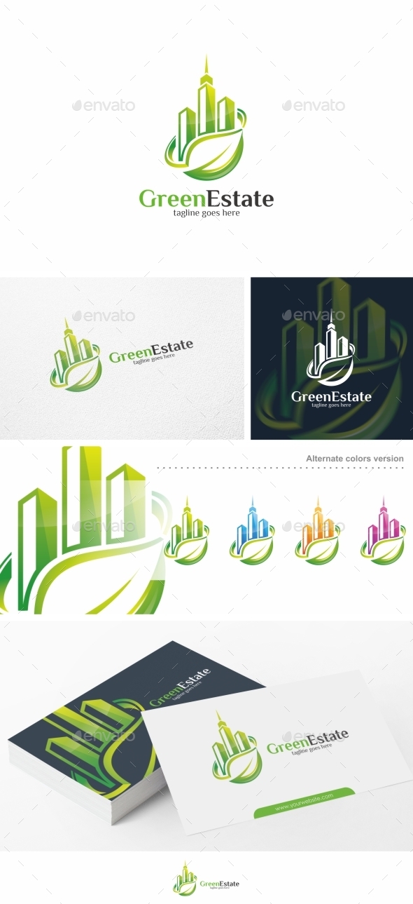 Green Estate / Real Estate Logo Template by putra_purwanto GraphicRiver