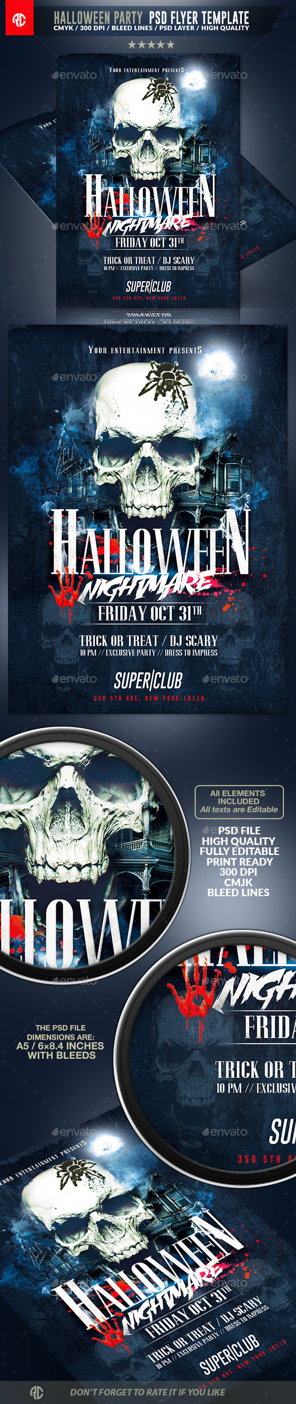 Halloween Party | Psd Flyer Template - Events Flyers