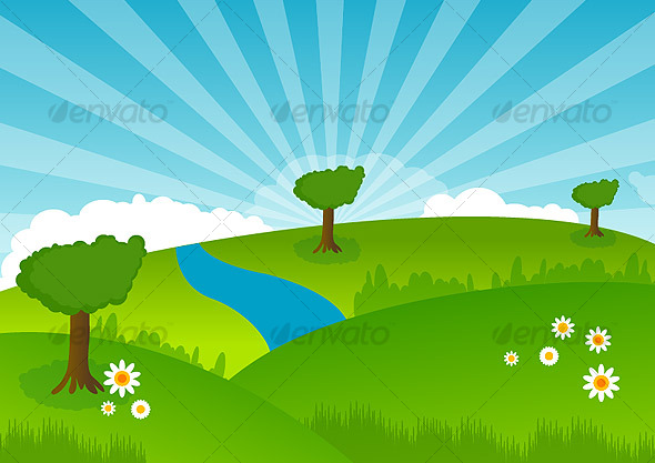 Green Land LANDSCAPE - trees - Seasons/Holidays Conceptual