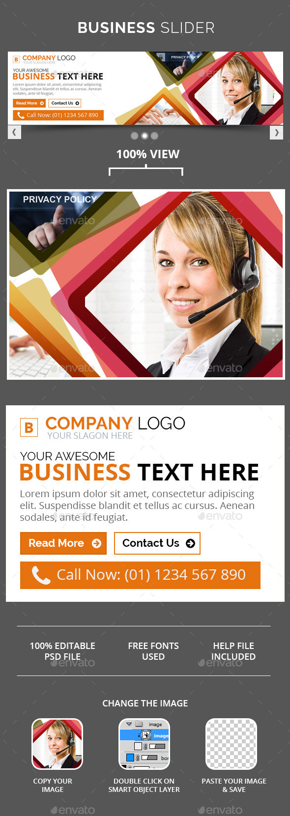 Business Slider v1 - Sliders & Features Web Elements