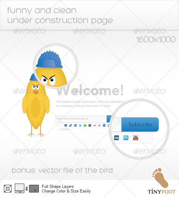 Funny and Clean Under Construction Page - Miscellaneous Web Elements