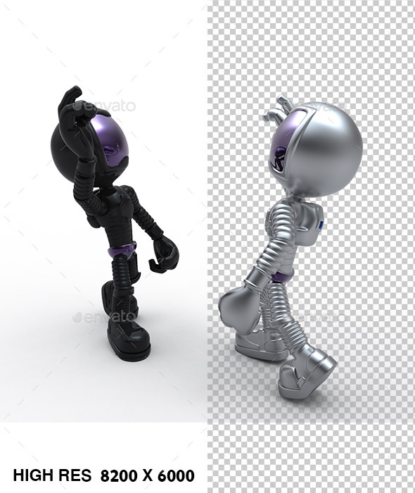 3D Astronaut Meet Friend - Characters 3D Renders