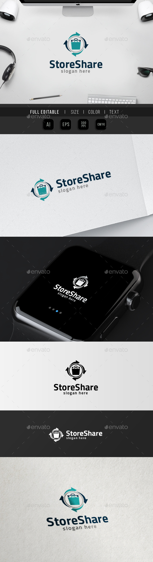 Store Sharing Product Promotion Logo Store Sharing Product Promotion Logo