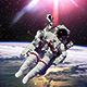 Astronaut In Outer Space Against Of Planet Earth - VideoHive Item for Sale