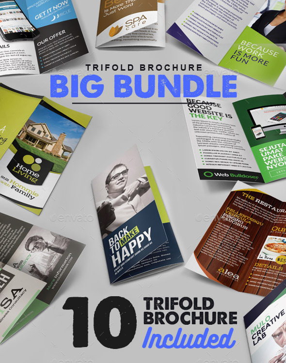 Trifold Brochure Big Bundle - Brochures Print Templates