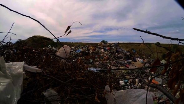 Heaps Of Domestic Garbage At Landfill In Ukraine