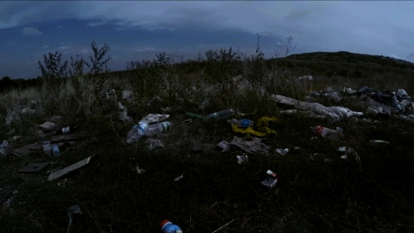 Garbage Dump Scattered Around Roadside In Ukraine