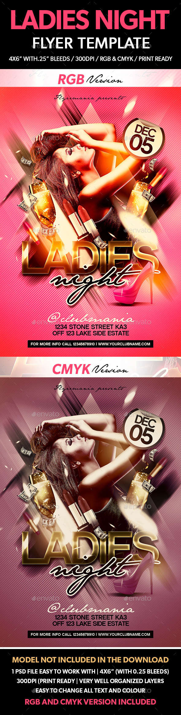 Ladies Night Flyer Template - Flyers Print Templates