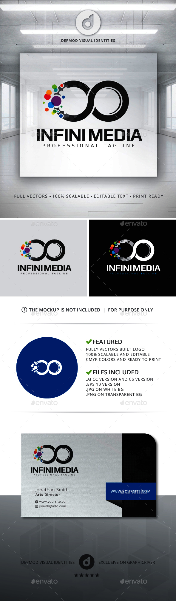 Infini Media Logo - Abstract Logo Templates
