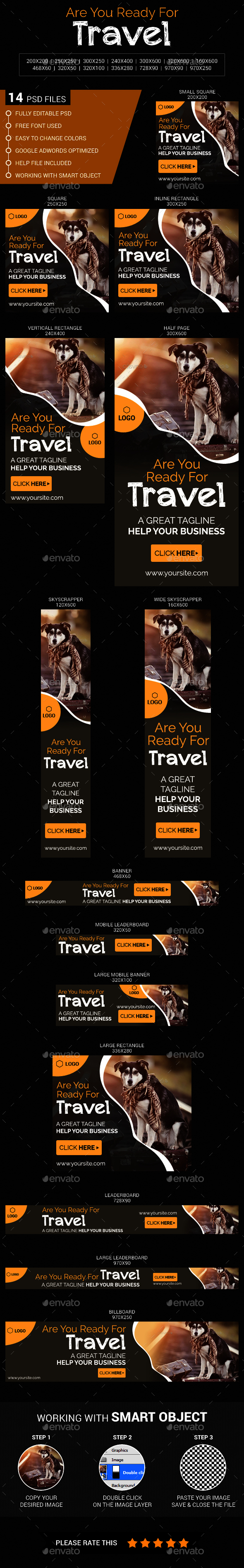 Ready For Travel - Banners & Ads Web Elements