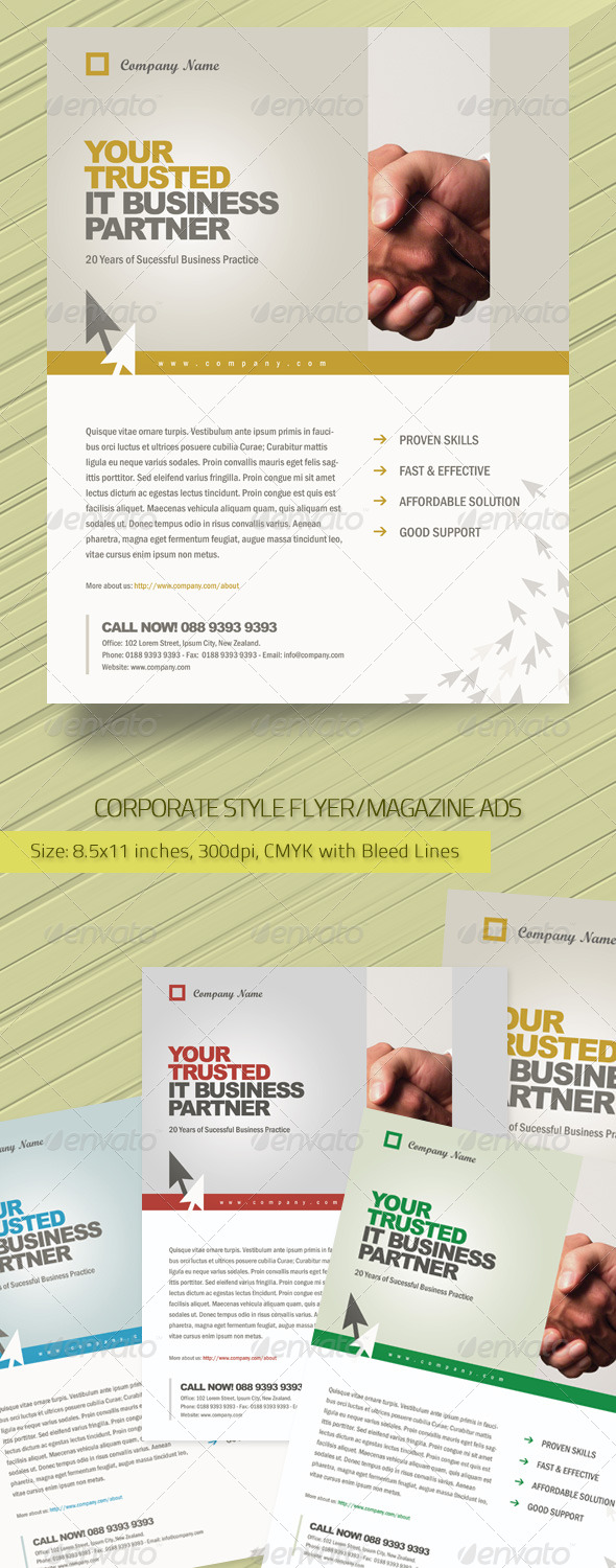 Corporate Style Flyer/Magazine Ads Template