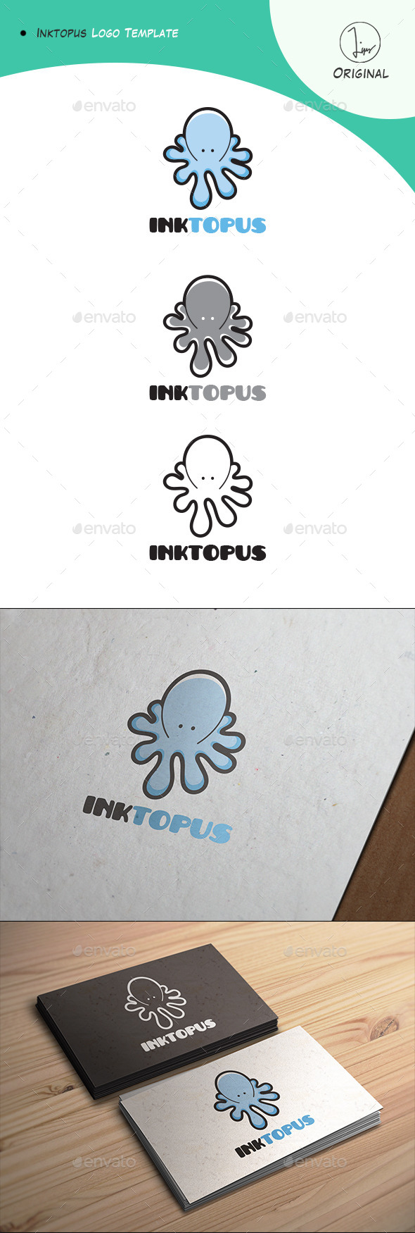 Inktopus Logo - Animals Logo Templates
