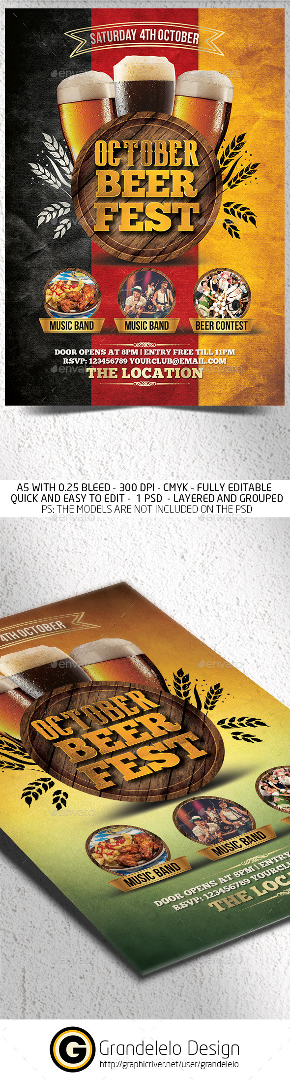 Beer Fest Flyer Template - Clubs & Parties Events