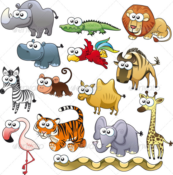 Savannah Animal Family. - Characters Vectors