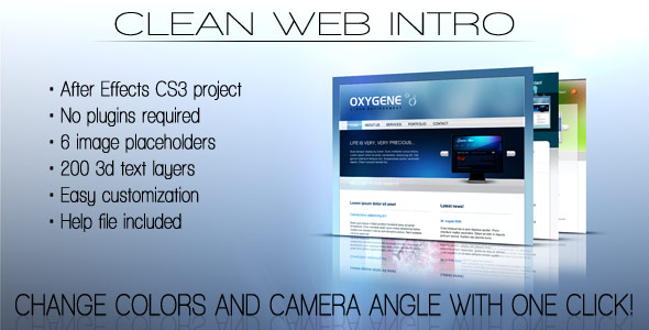 Clean Web Intro - VideoHive 156571
