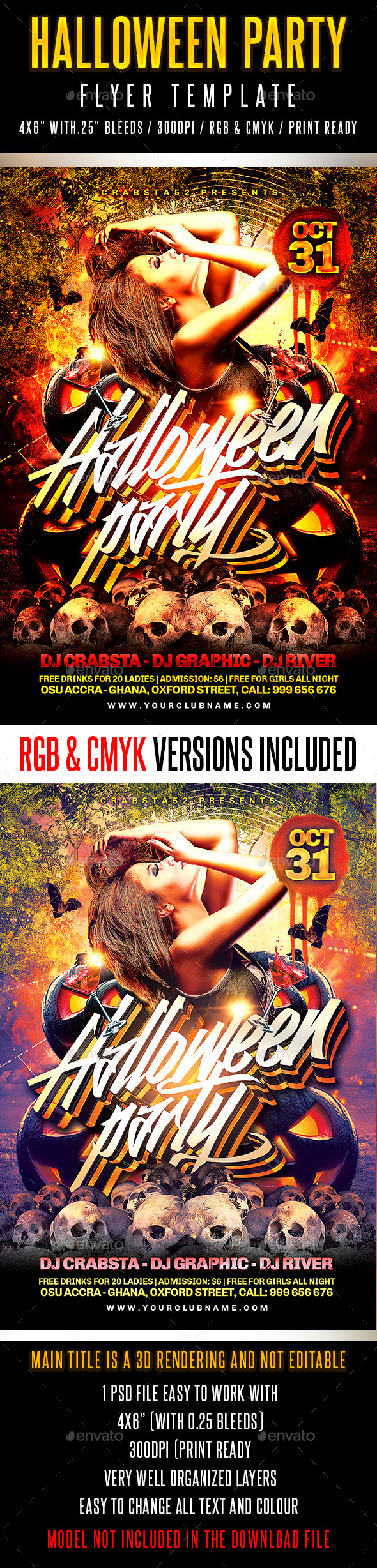 Halloween Party Flyer Template - Events Flyers