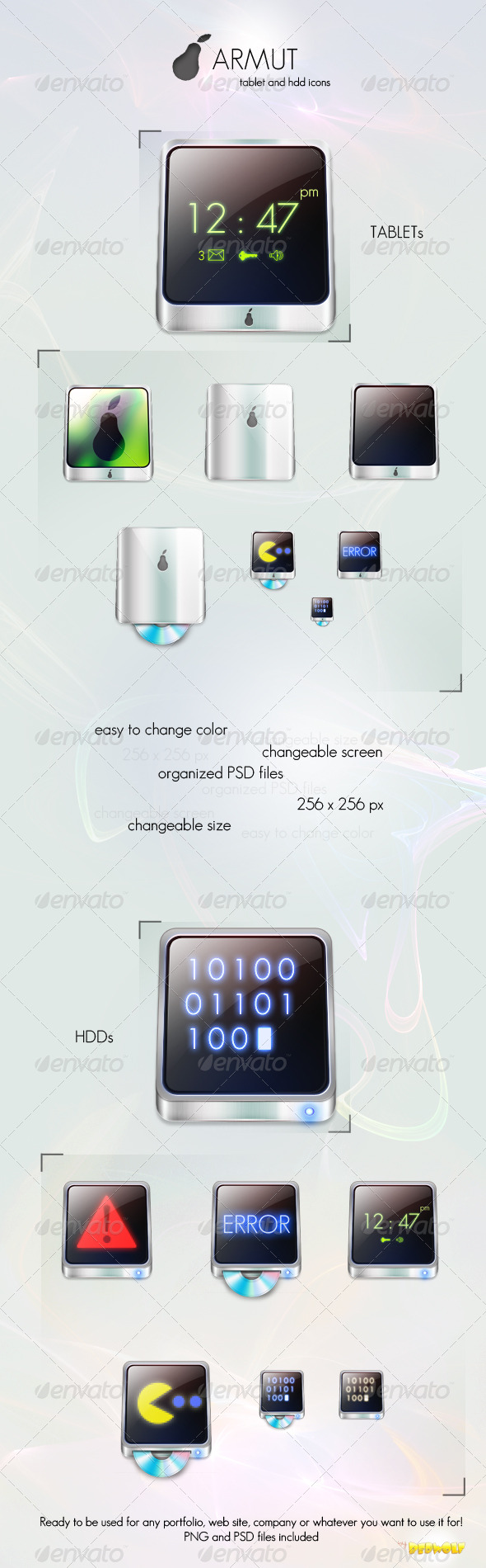 Armut Tablet and Hdd Icons - Web Icons