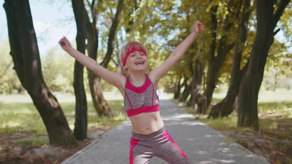 Athletic Fitness Sport Runner Child Girl Finishing Racing Competition Champion Winning Marathon alt