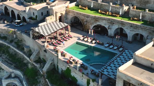 Great hotel in Cappadocia Aerial View 4 K Urgup City alt
