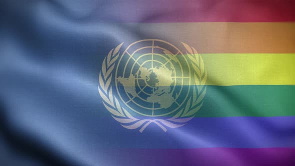 LGBT UN Flag Loop Background 4K