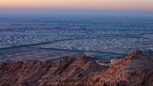 Jebel Hafeet Al Ain Skyline Sunset Timelapse alt