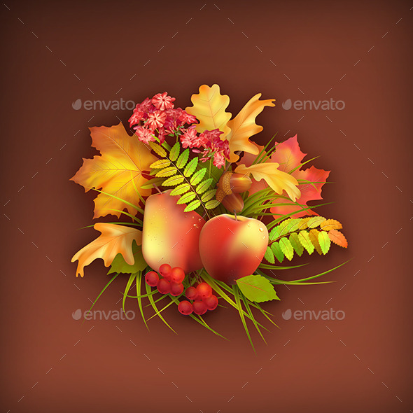 Autumn Harvest Background - Objects Illustrations