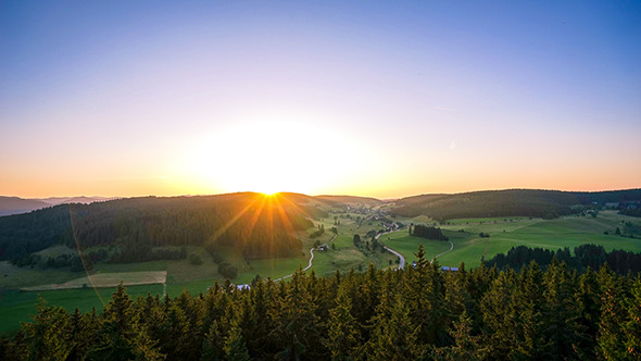 Sunset over the Black Forrest