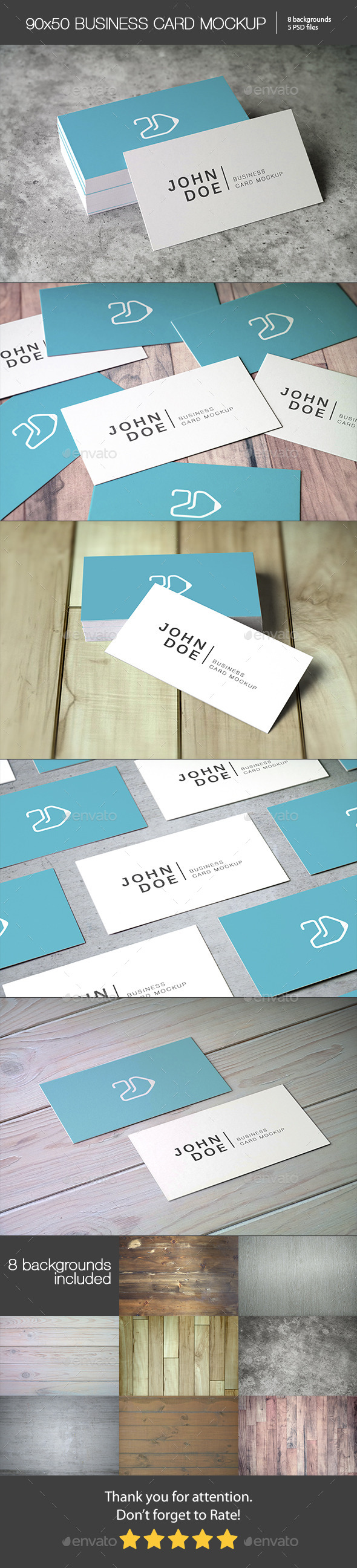 90x50 Business Card Mockup - Business Cards Print