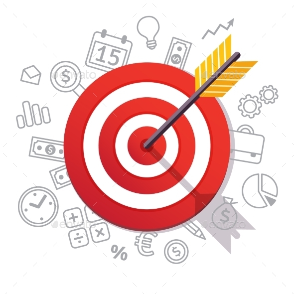 Arrow Hits Target Center - Concepts Business