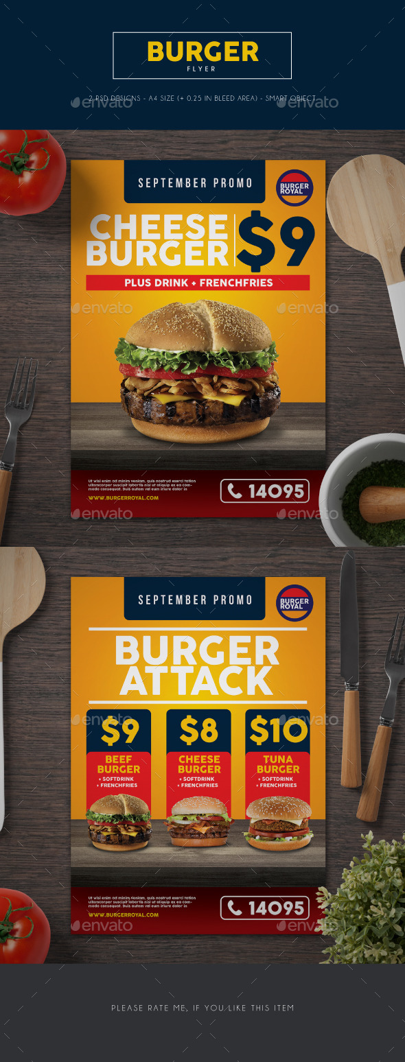 Burger Flyer - Restaurant Flyers