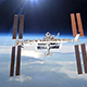 International Space Station Over The Planet Earth - VideoHive Item for Sale