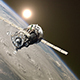 Spaceship At The Earth Orbit - VideoHive Item for Sale