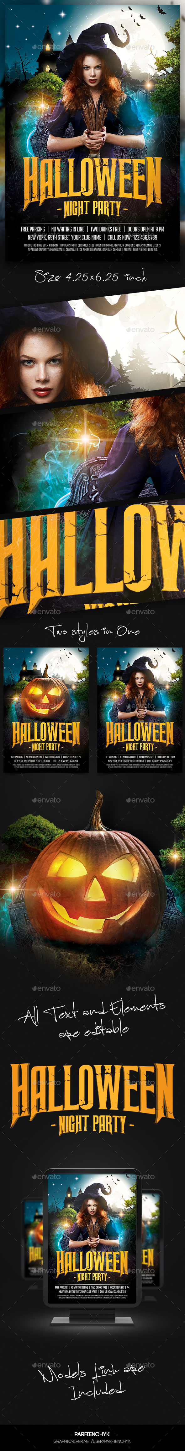 Halloween Party Flyer Template - Clubs & Parties Events