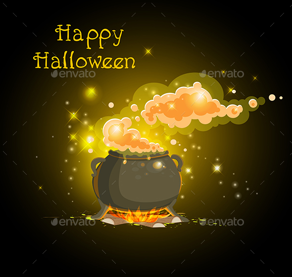 Pot with a Magic Potion - Halloween Seasons/Holidays