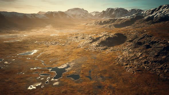 Small Lakes in Canada Near Mountains alt