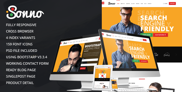 Sonno Multi purpose bootstrap landing page Sonno Multi purpose bootstrap landing page