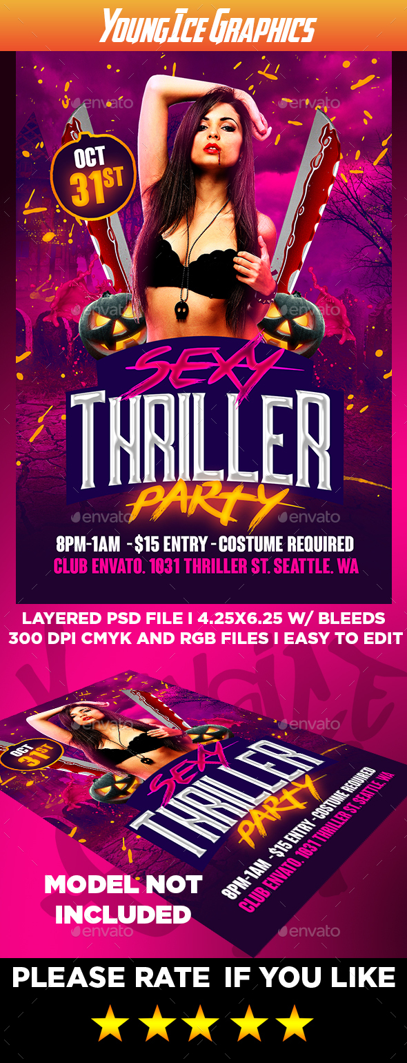 Sexy Thriller Party Flyer - Clubs & Parties Events