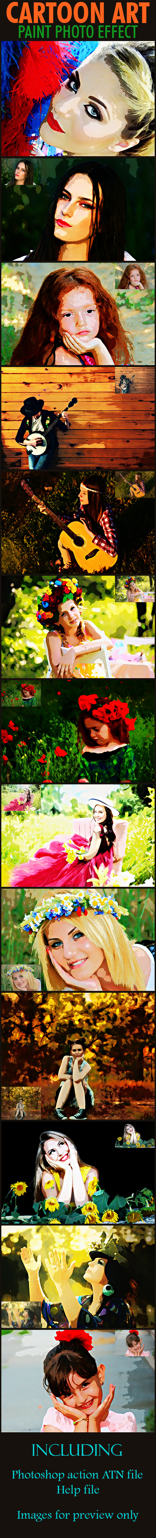 Cartoon Paint Art Effect - Photo Effects Actions