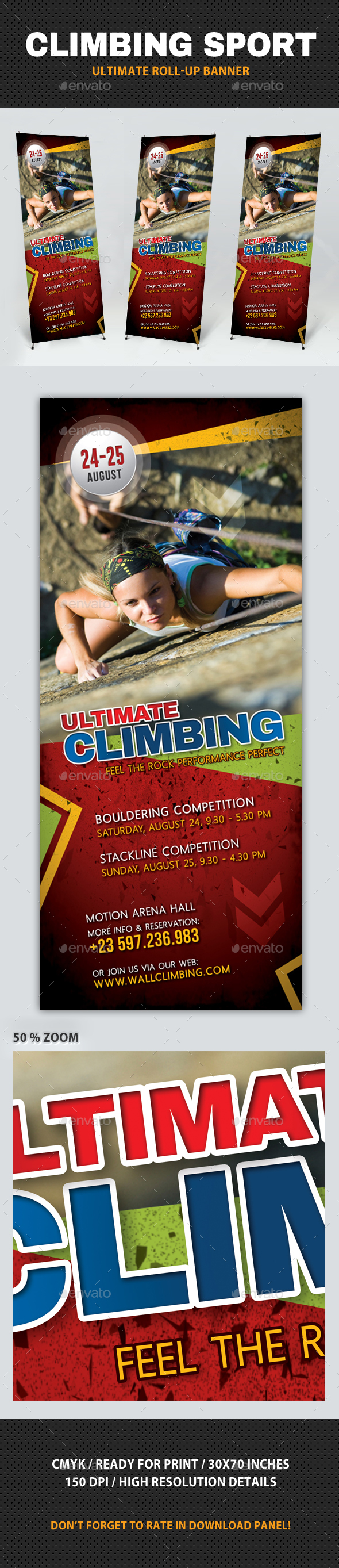 Climbing Sport Activity Banner - Signage Print Templates