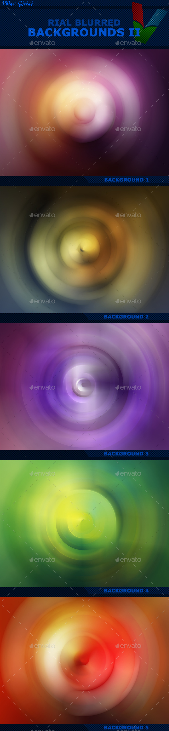 Radial Blurred Backgrounds II Radial Blurred Backgrounds II