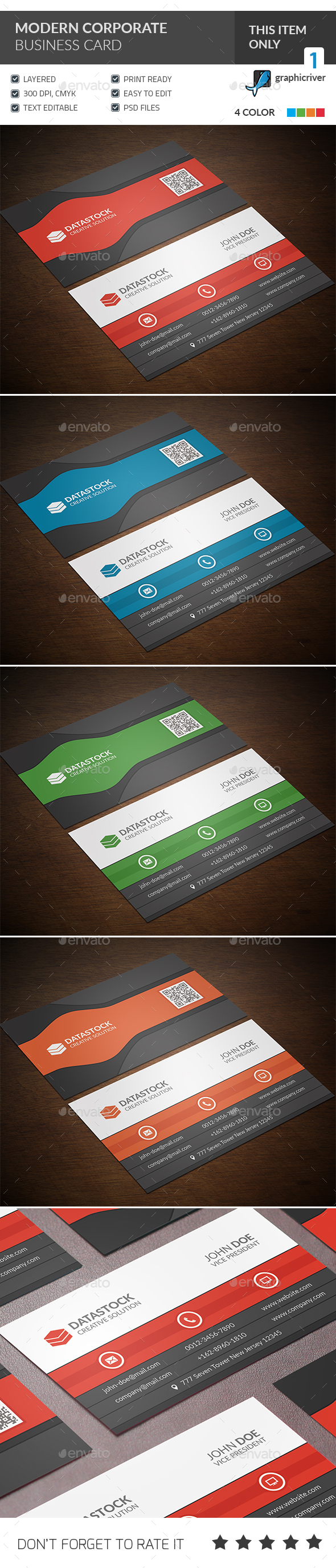 Modern Corporate Business Card Modern Corporate Business Card