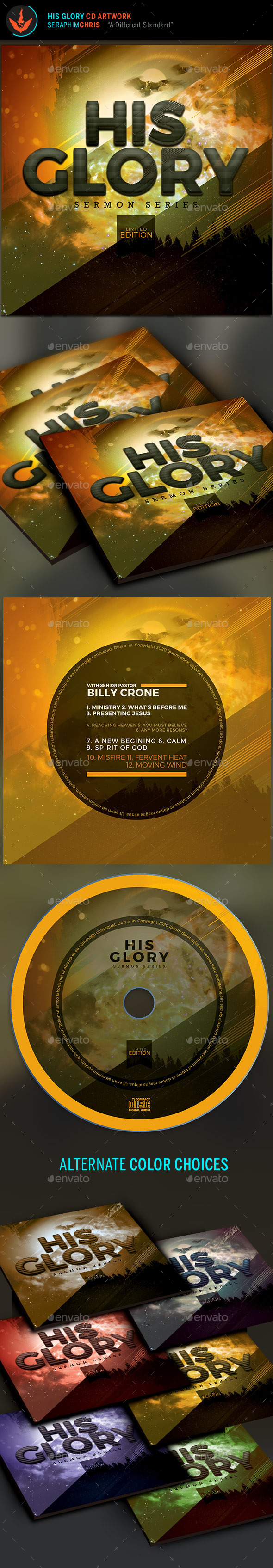His Glory: CD Artwork Template - CD & DVD Artwork Print Templates