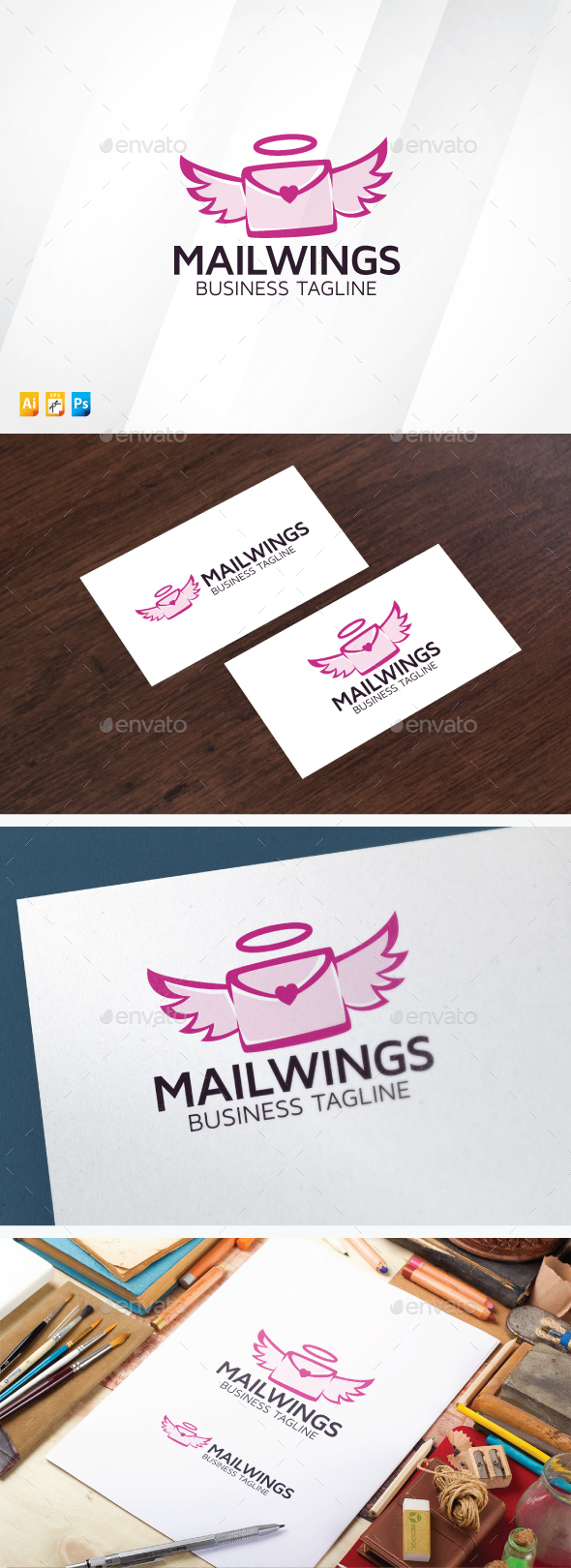 Love Letter Logo - Objects Logo Templates