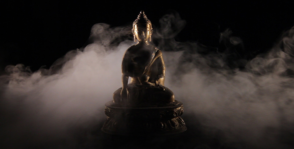 Buddha Statue In The Mist