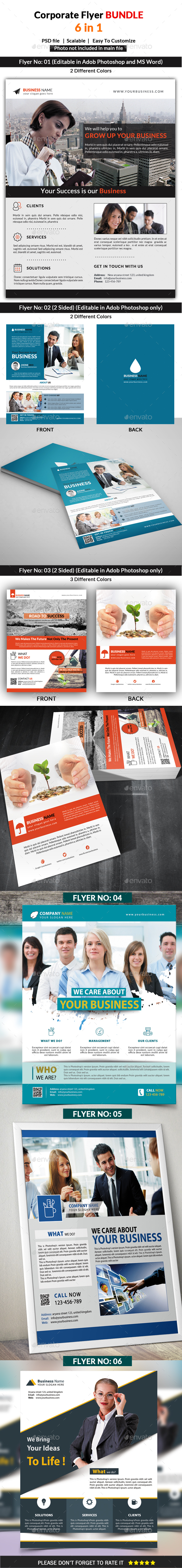 Corporate Flyers Bundle 6 in 1 Corporate Flyers Bundle 6 in 1